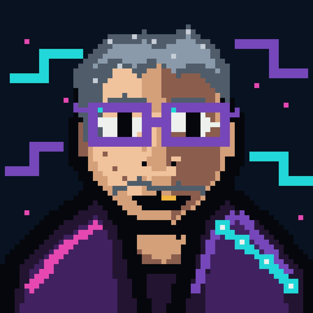 Rare study, a pixel-art Proof Hunter portrait