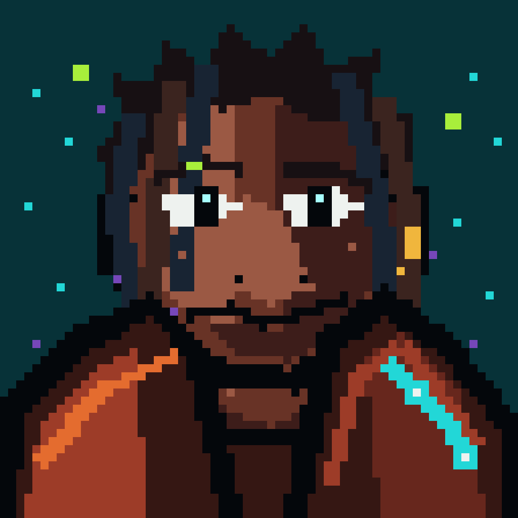 Uncommon study, a pixel-art Proof Hunter portrait