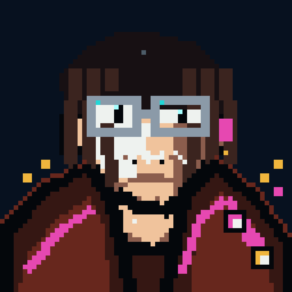Birth art study 09, a pixel-art Proof Hunter portrait